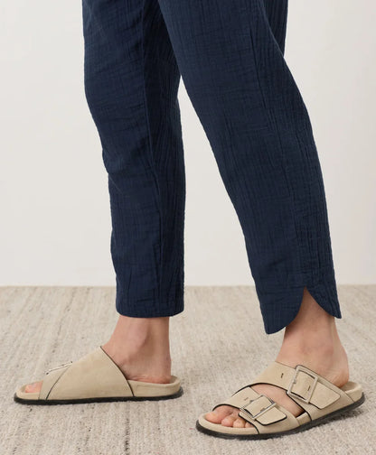 coastal double gauze tapered pull-on pant