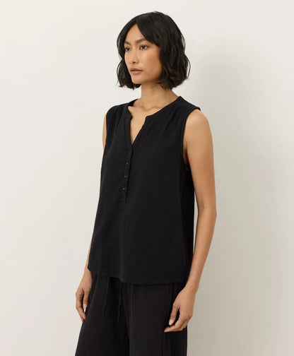 clearance coastal double gauze henley tank