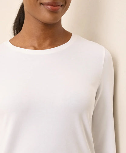 clearance luxe stretch jersey slim long sleeve tee