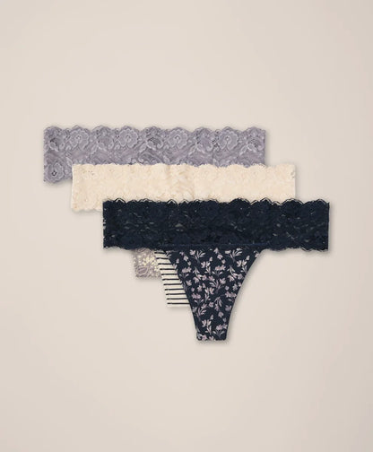 clearance lace waist thong 3-pack