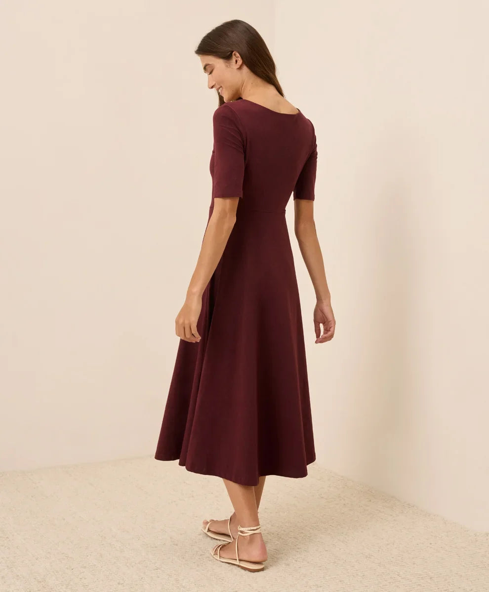 clearance fit & flare signature scoop dress