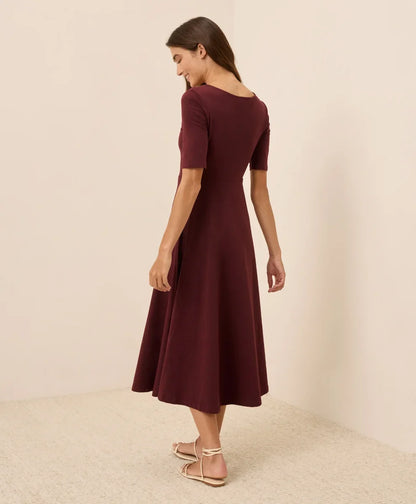 clearance fit & flare signature scoop dress
