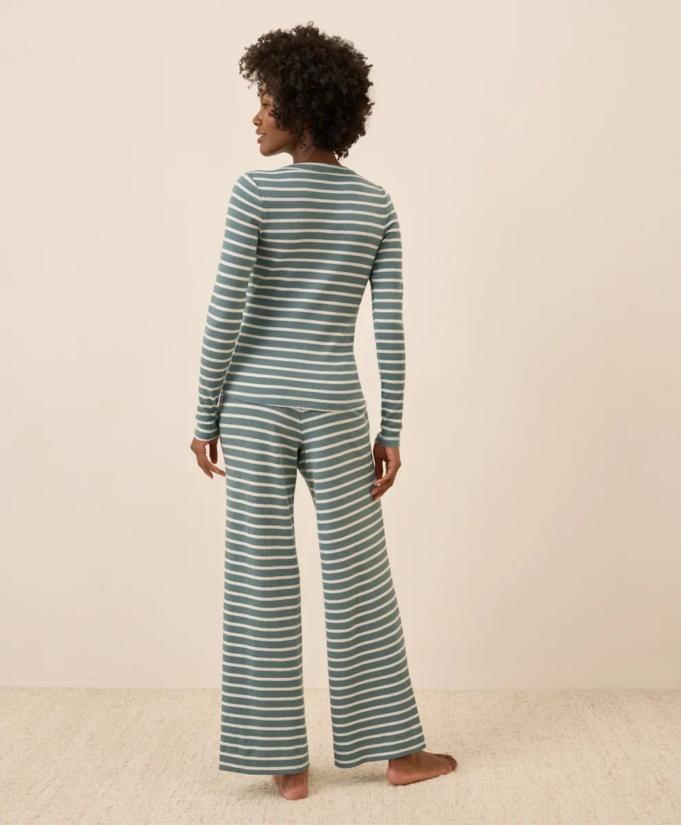 clearance easy rib wide leg lounge pant