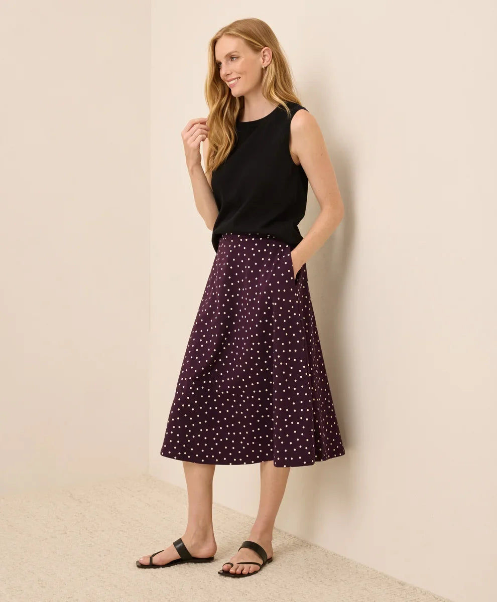 clearance fit & flare midi skirt
