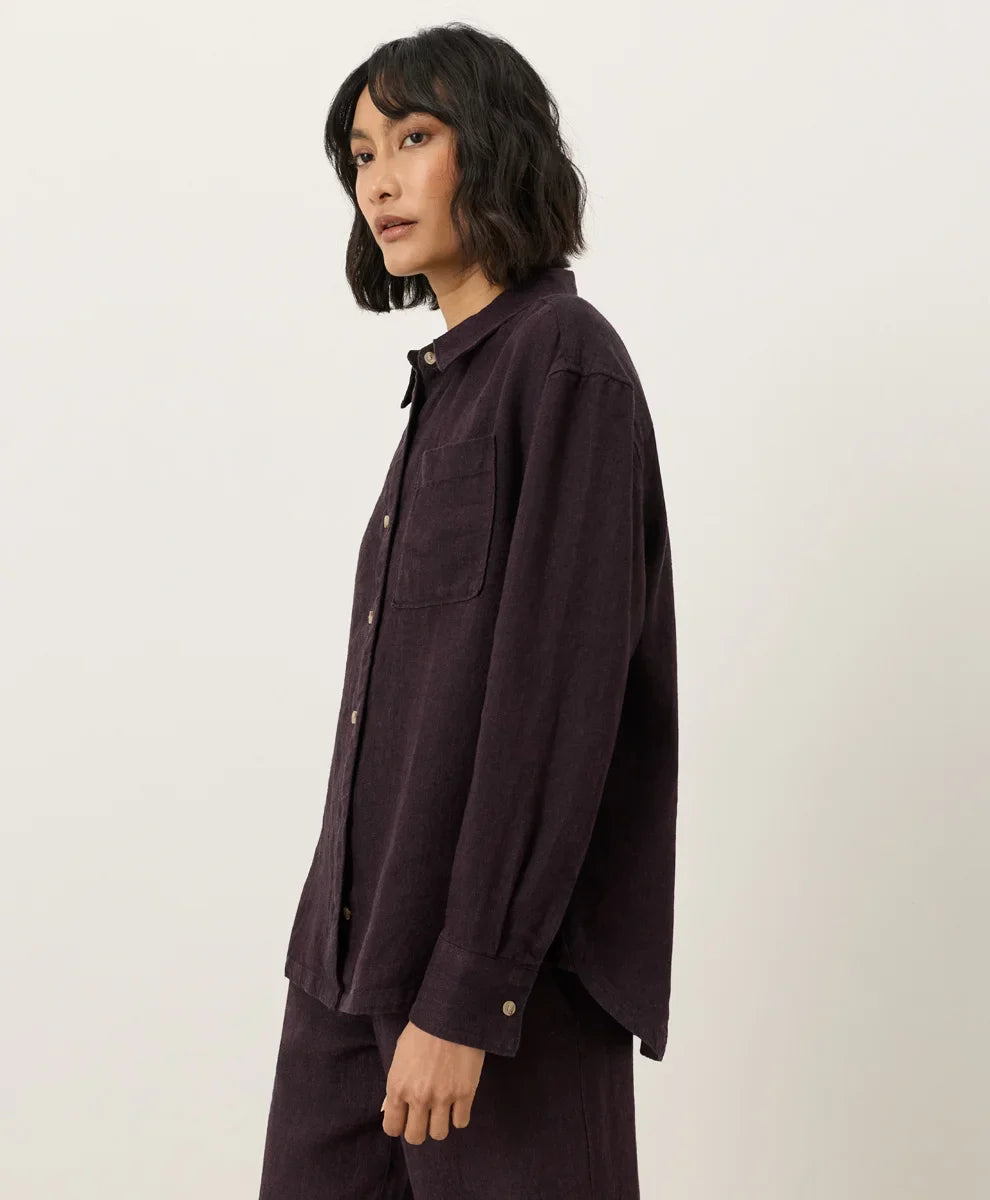 clearance linen relaxed shirt