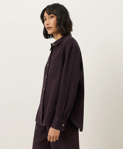 clearance linen relaxed shirt