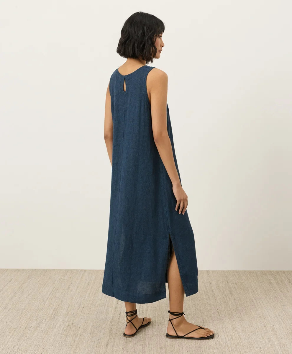 clearance linen easy tank dress