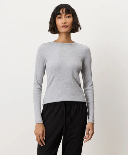 perfect rib crewneck long sleeve tee