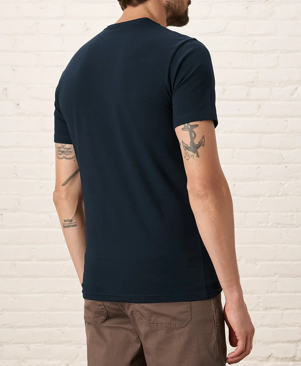 luxe essential slim fit v-neck tee