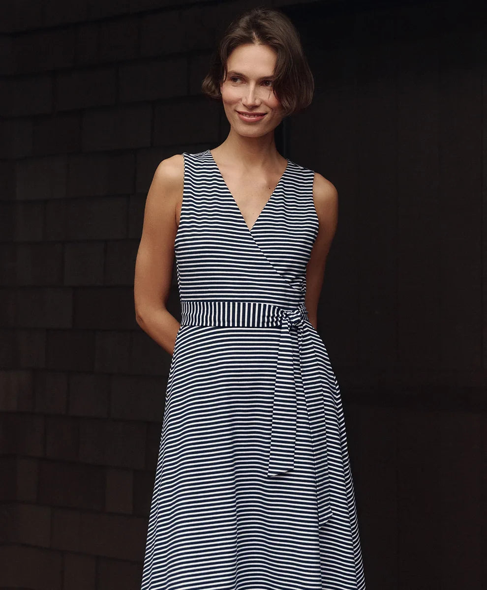 clearance fit & flare easy v-neck dress