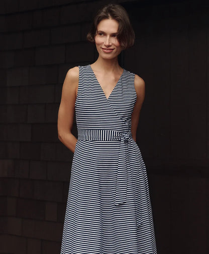 clearance fit & flare easy v-neck dress
