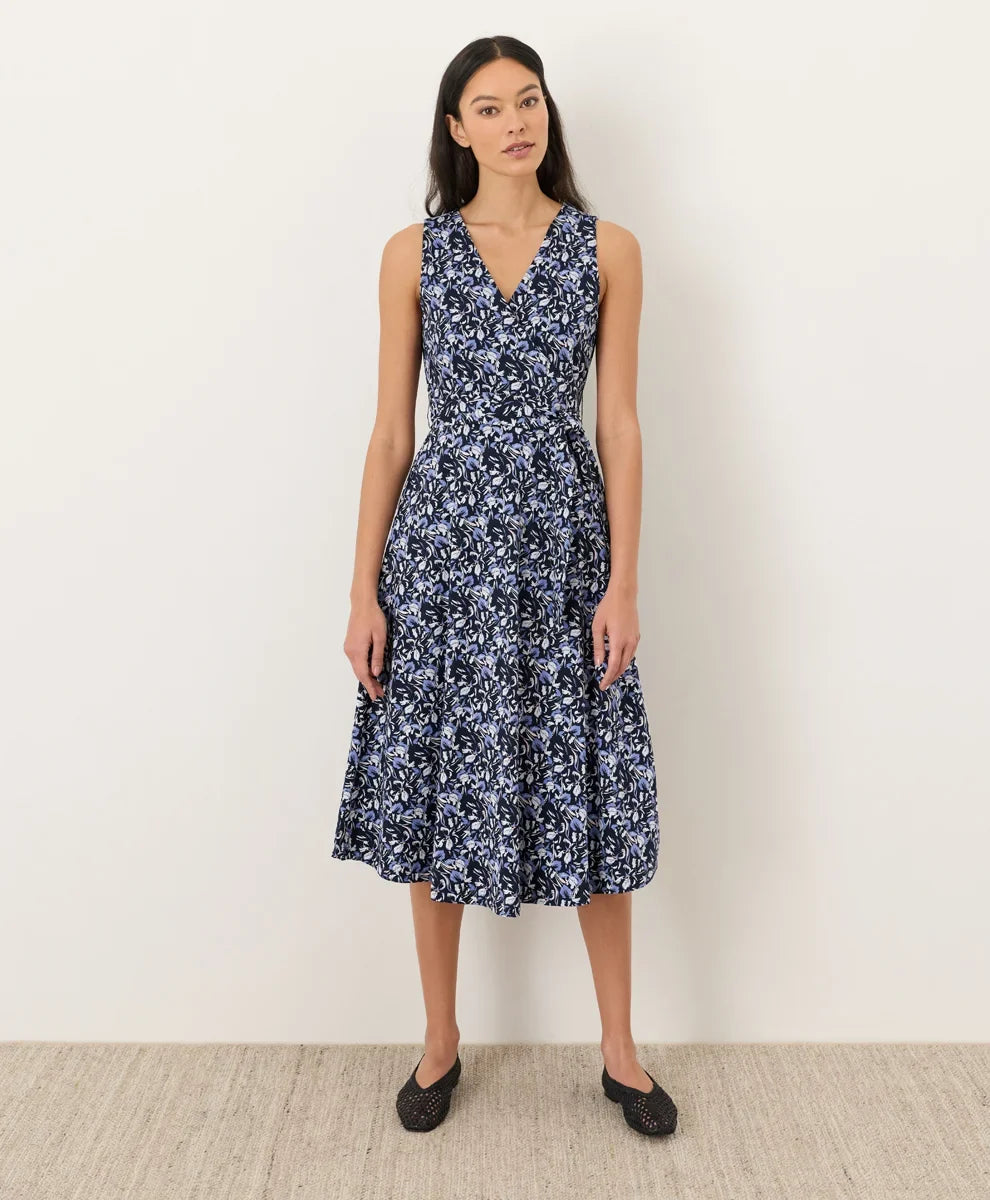 clearance fit & flare easy v-neck dress