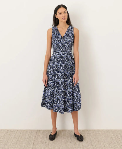 clearance fit & flare easy v-neck dress