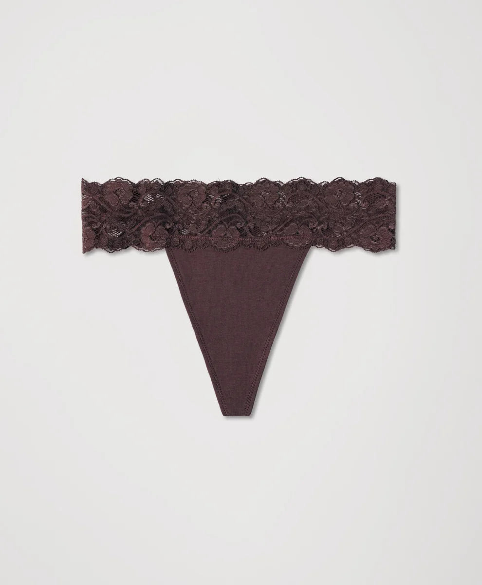 lace waist thong