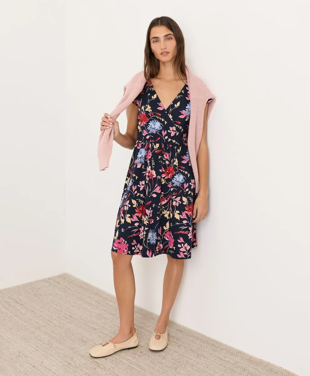 clearance fit & flare crossover dress