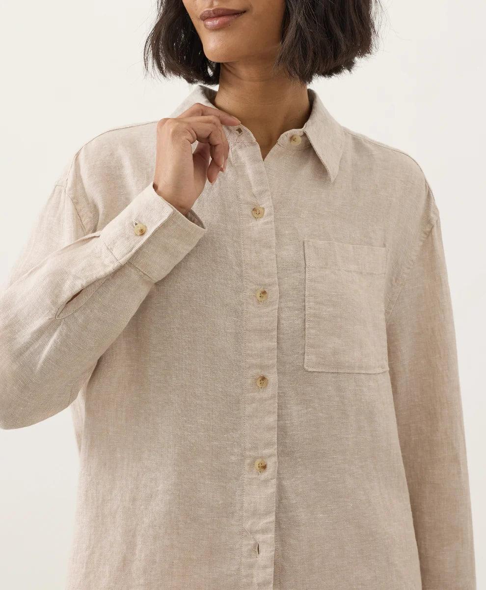 clearance linen relaxed shirt