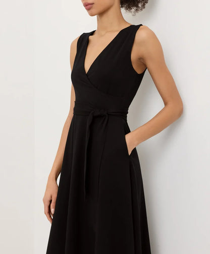 clearance fit & flare easy v-neck dress