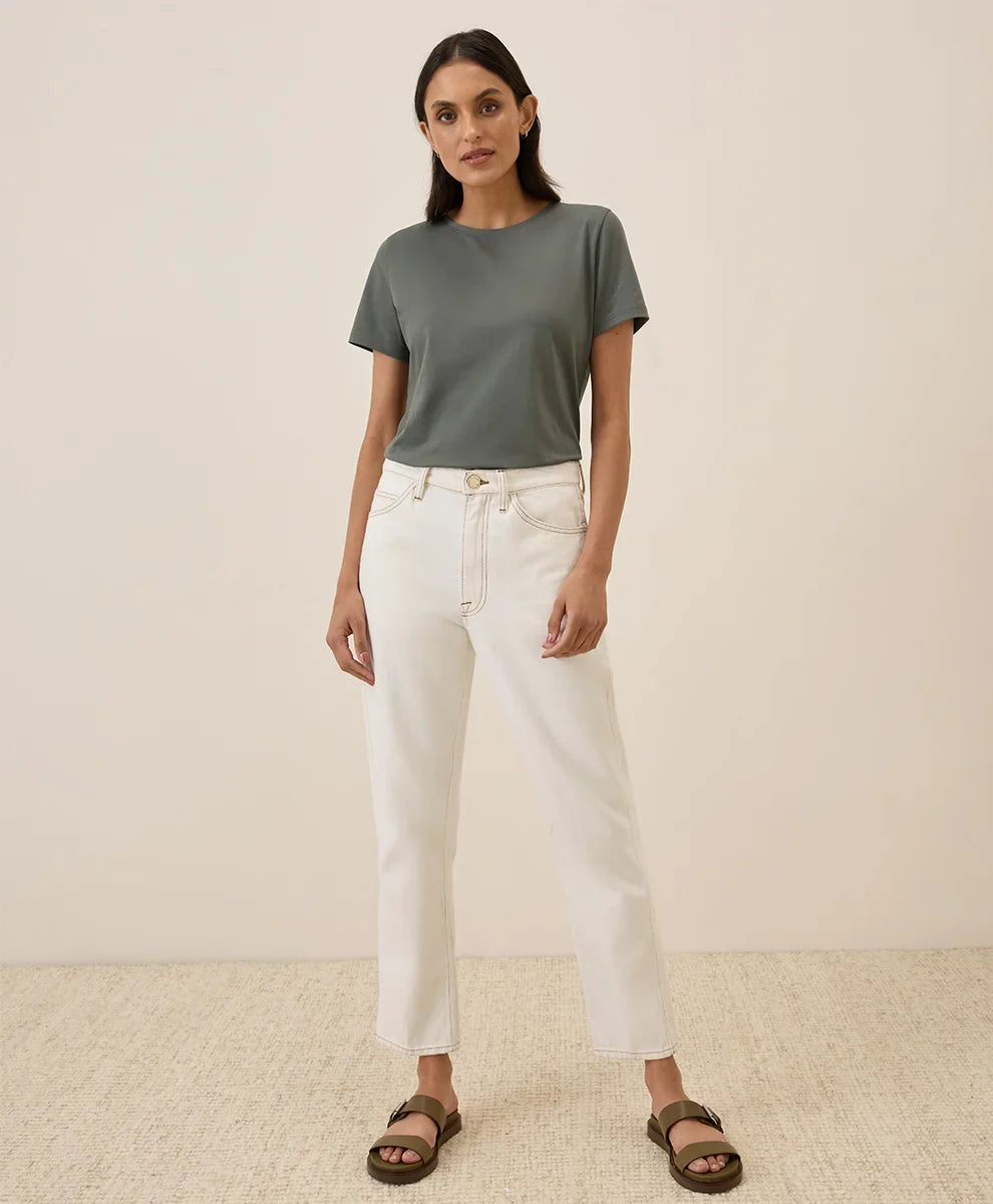 clearance luxe stretch jersey slim tee