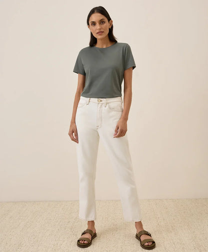 clearance luxe stretch jersey slim tee