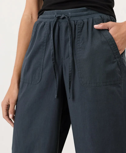 clearance stretch poplin wide leg pant