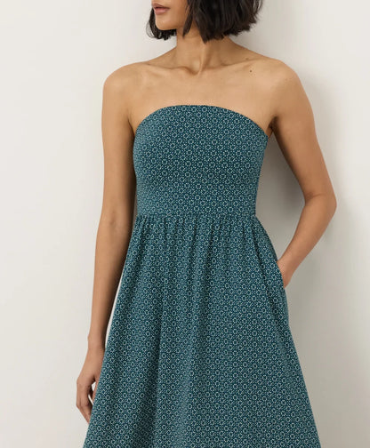 clearance fit & flare strapless dress