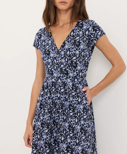 clearance fit & flare crossover dress