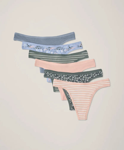 clearance everyday classic fit thong 6-pack