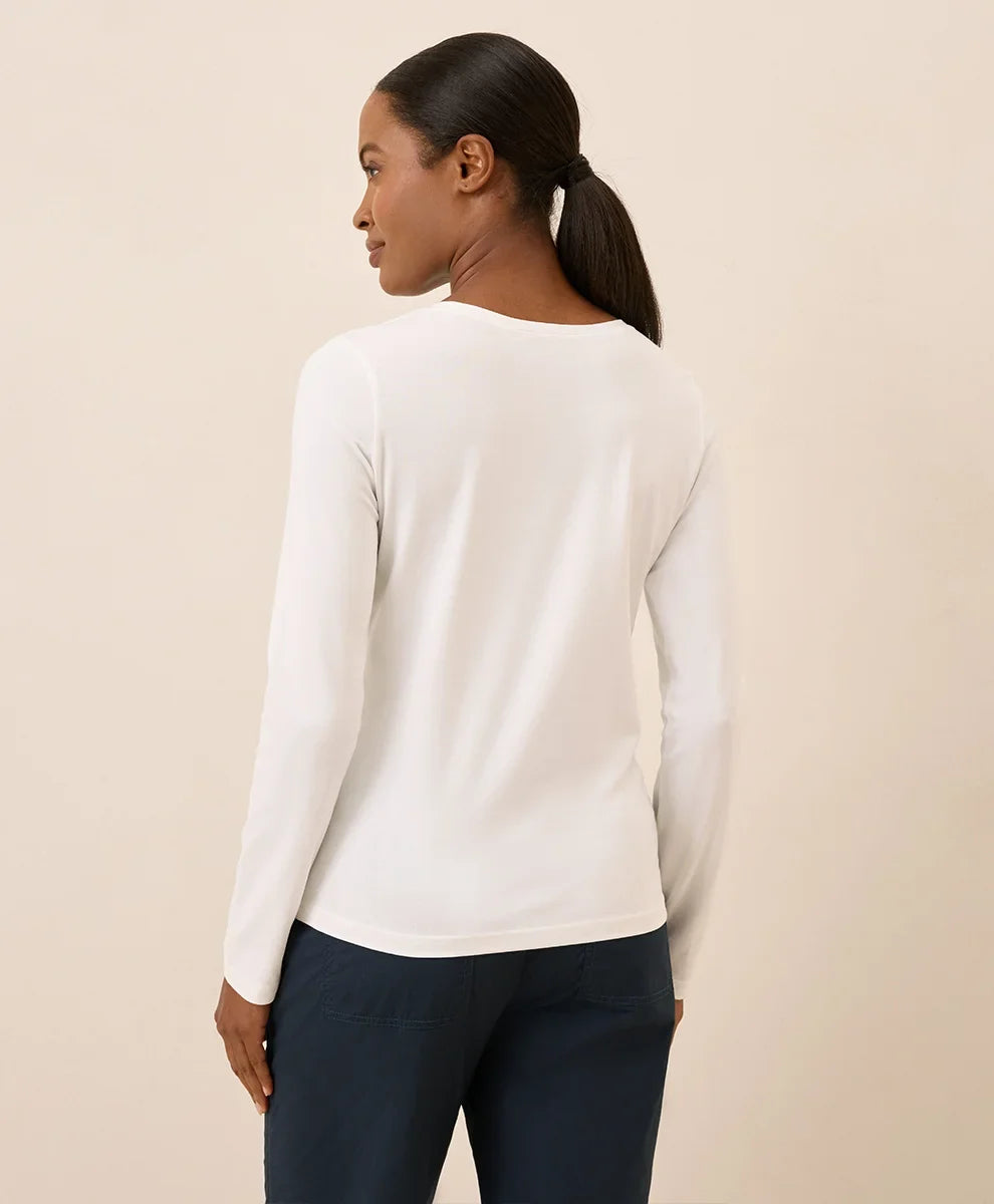 clearance luxe stretch jersey slim long sleeve tee