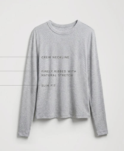 perfect rib crewneck long sleeve tee