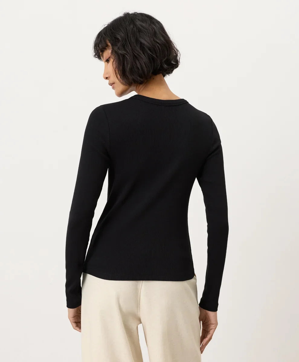 perfect rib crewneck long sleeve tee