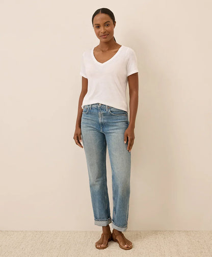 clearance featherweight slub v-neck tee