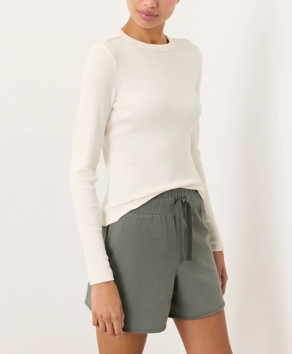 clearance perfect rib crewneck long sleeve tee