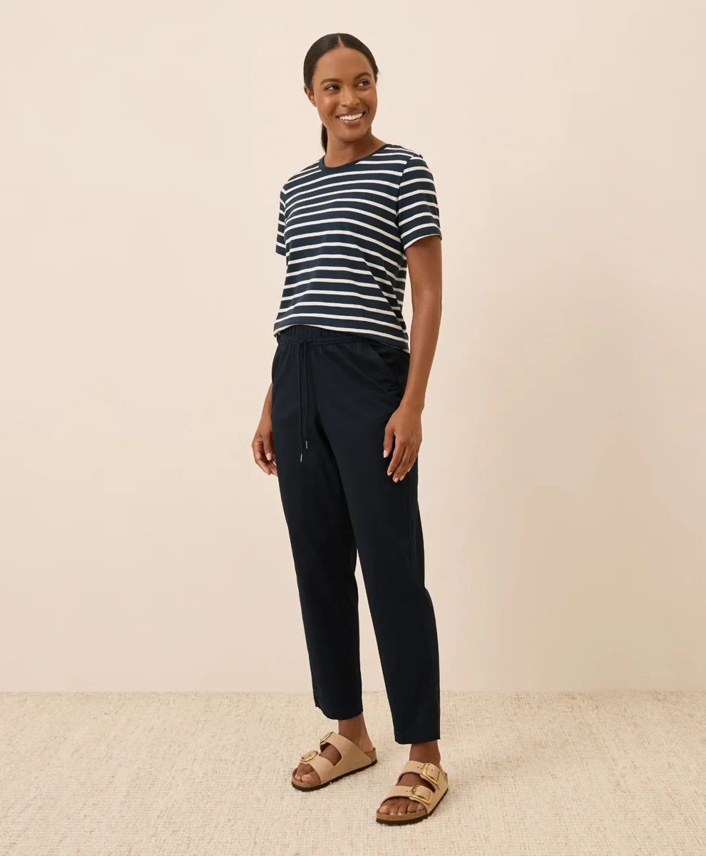 clearance daily twill ultra-high rise tapered pant