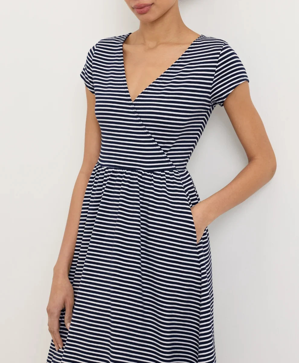 clearance fit & flare crossover dress