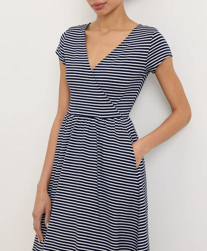 clearance fit & flare crossover dress