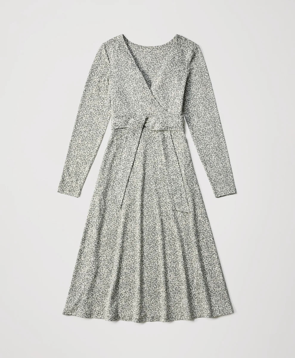 clearance fit & flare wrap dress