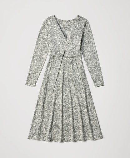 clearance fit & flare wrap dress