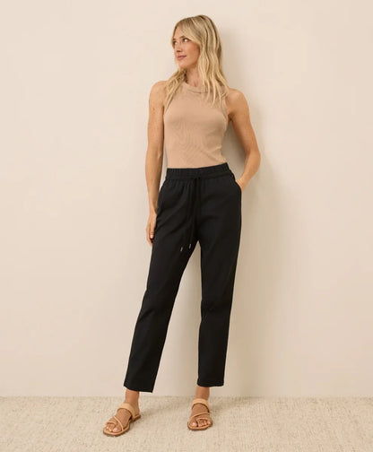 clearance daily twill ultra-high rise tapered pant