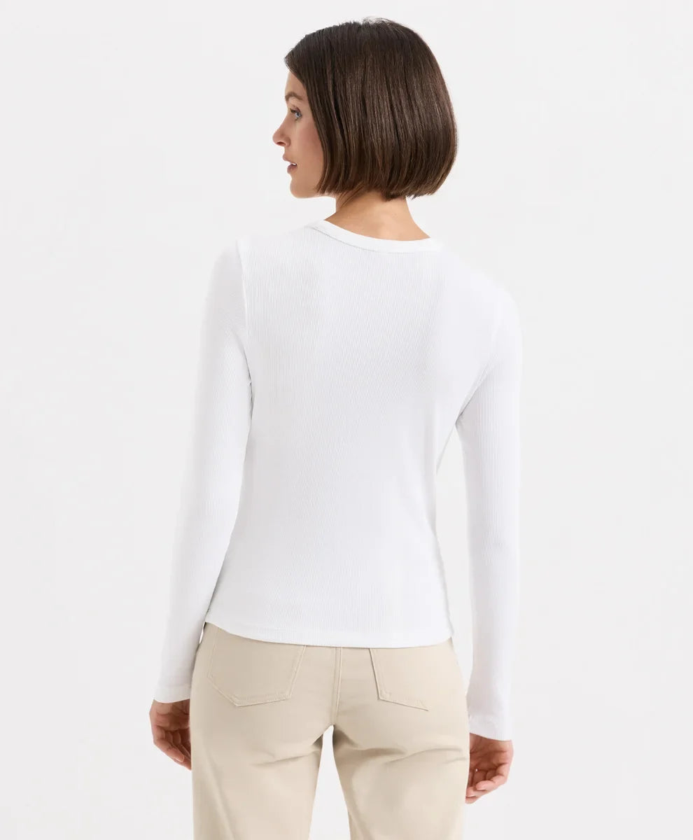 perfect rib crewneck long sleeve tee