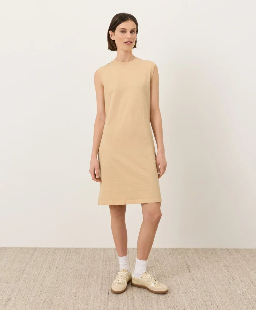 soft-slub essential easy muscle tee dress