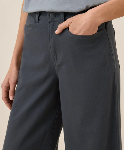 clearance stretch twill wide leg pant