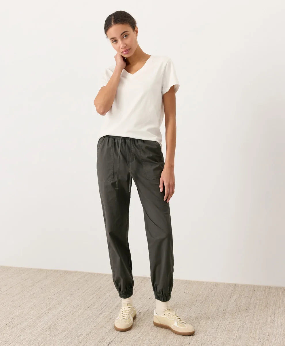 clearance stretch poplin jogger