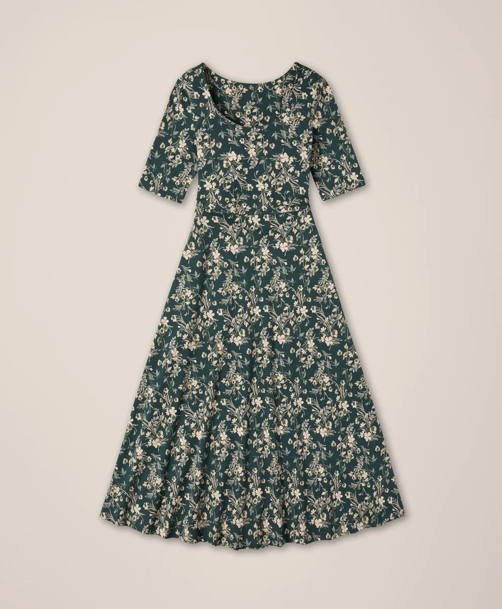 clearance fit & flare signature scoop dress