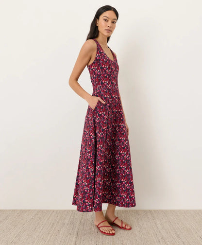 clearance fit & flare open back maxi dress