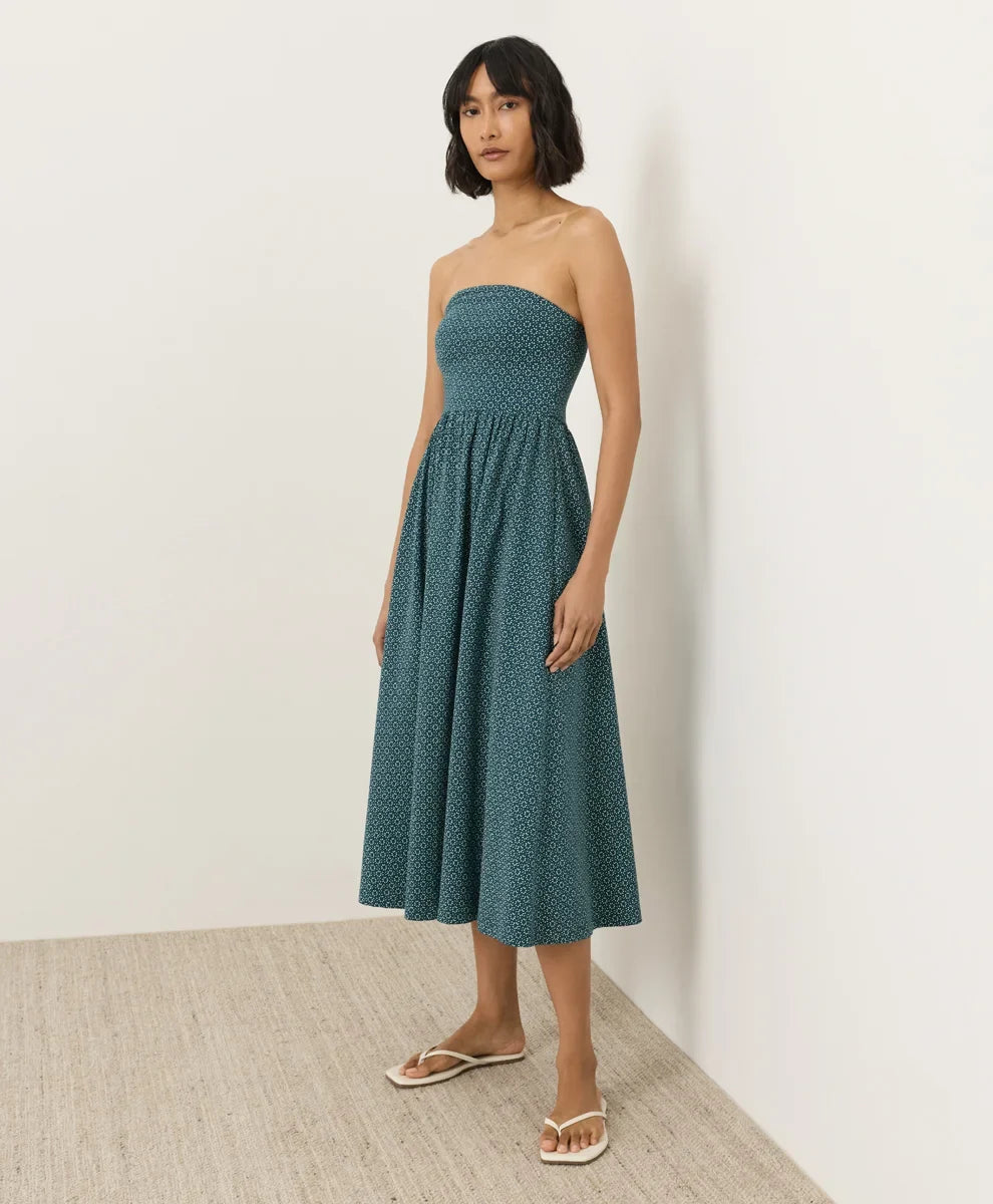 clearance fit & flare strapless dress