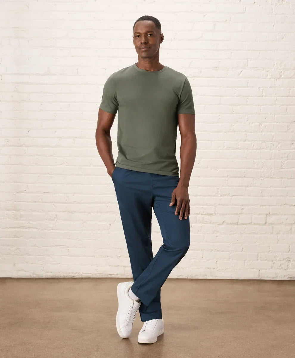 luxe essential slim fit crewneck tee