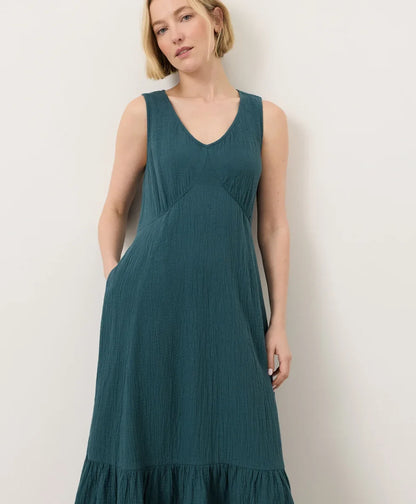 clearance coastal double gauze beach to brunch maxi dress