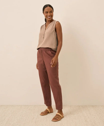 clearance daily twill ultra-high rise tapered pant