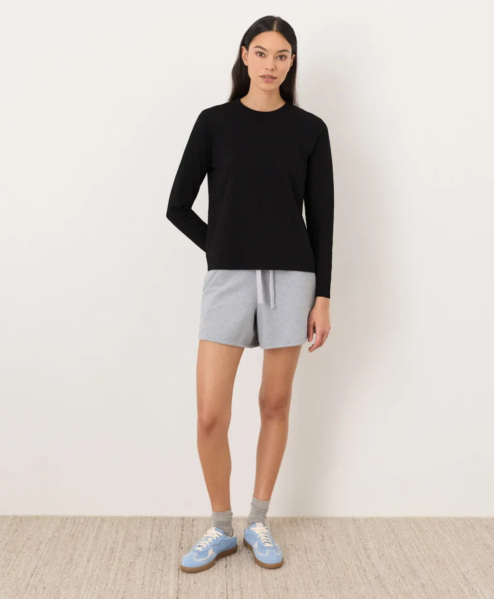 soft-slub essential crewneck long sleeve tee