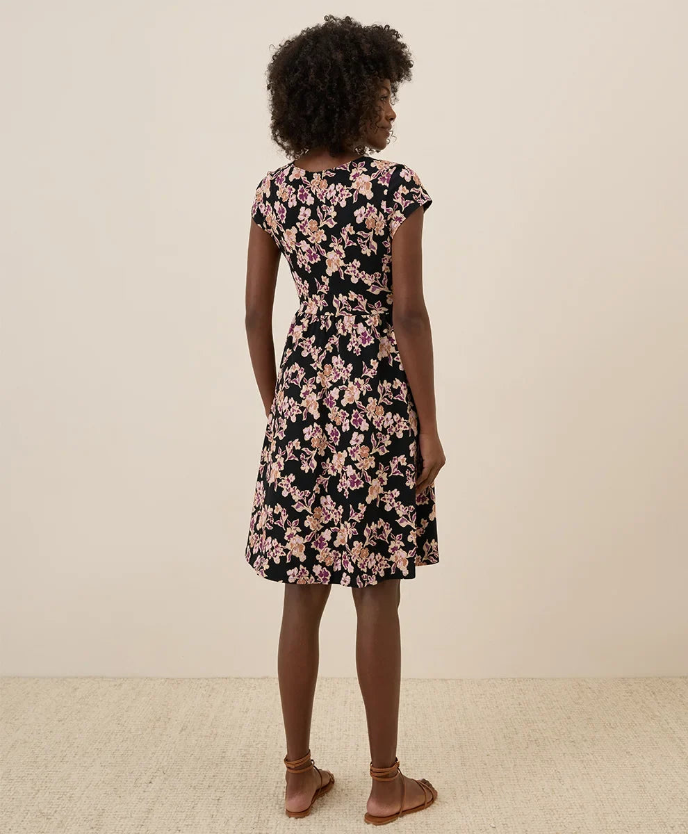 clearance fit & flare crossover dress
